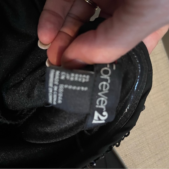 New Forever 21 Black Strapless High Low Dress has attachable straps new tags - Picture 7 of 11